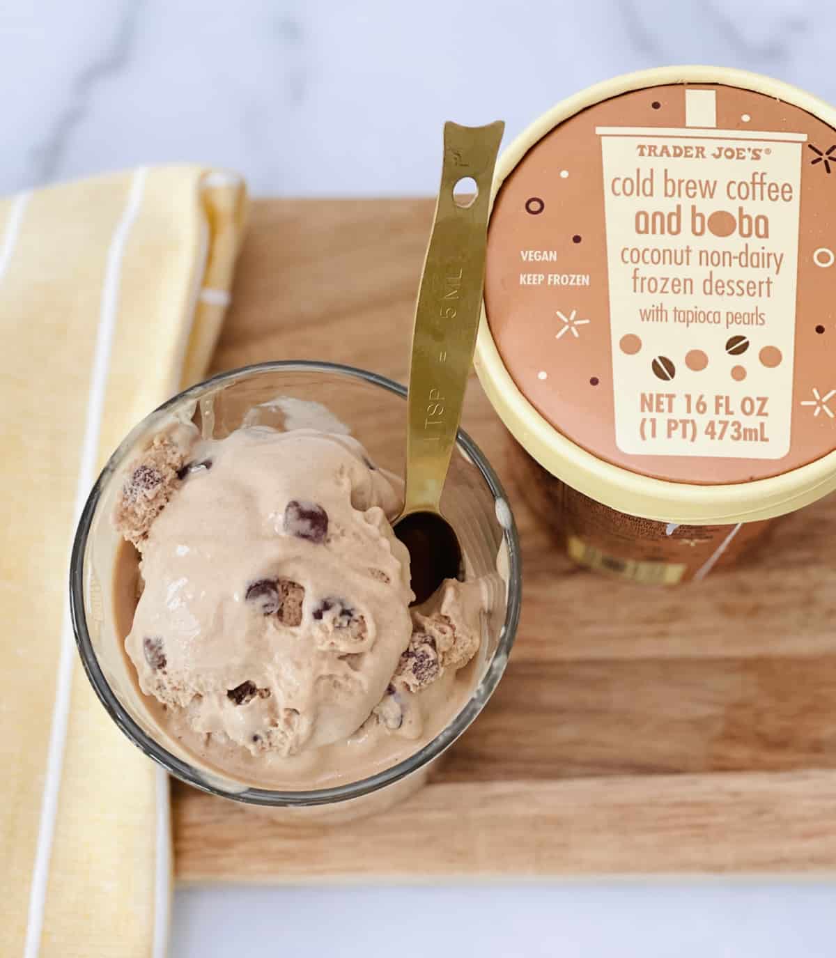 This Is What Trader Joe&#39;s Cold Brew Coffee Boba Ice Cream Taste Like.
