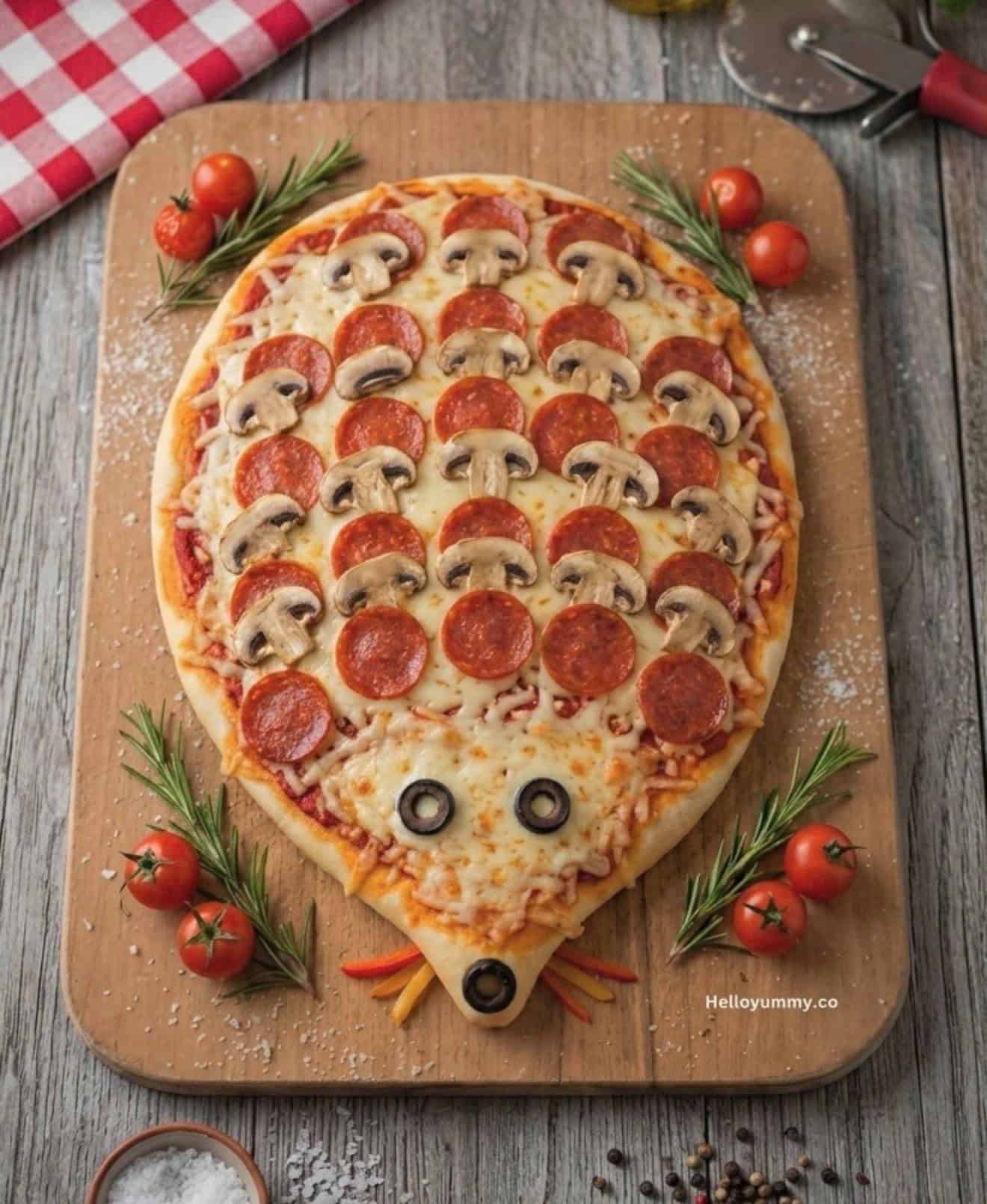 hedgehog pizza