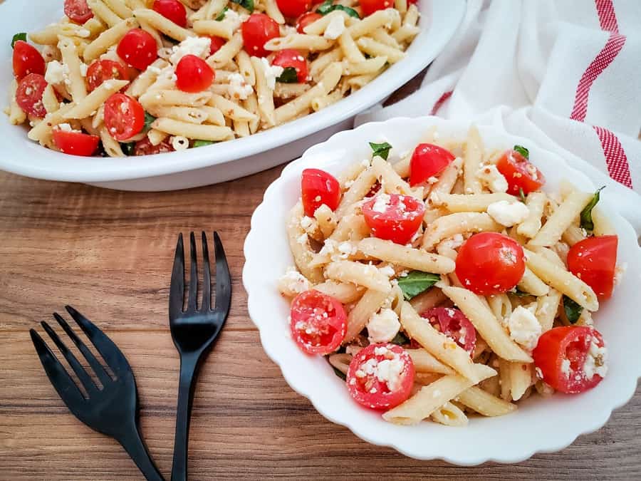 Easy Tomato Feta Pasta Salad Recipe