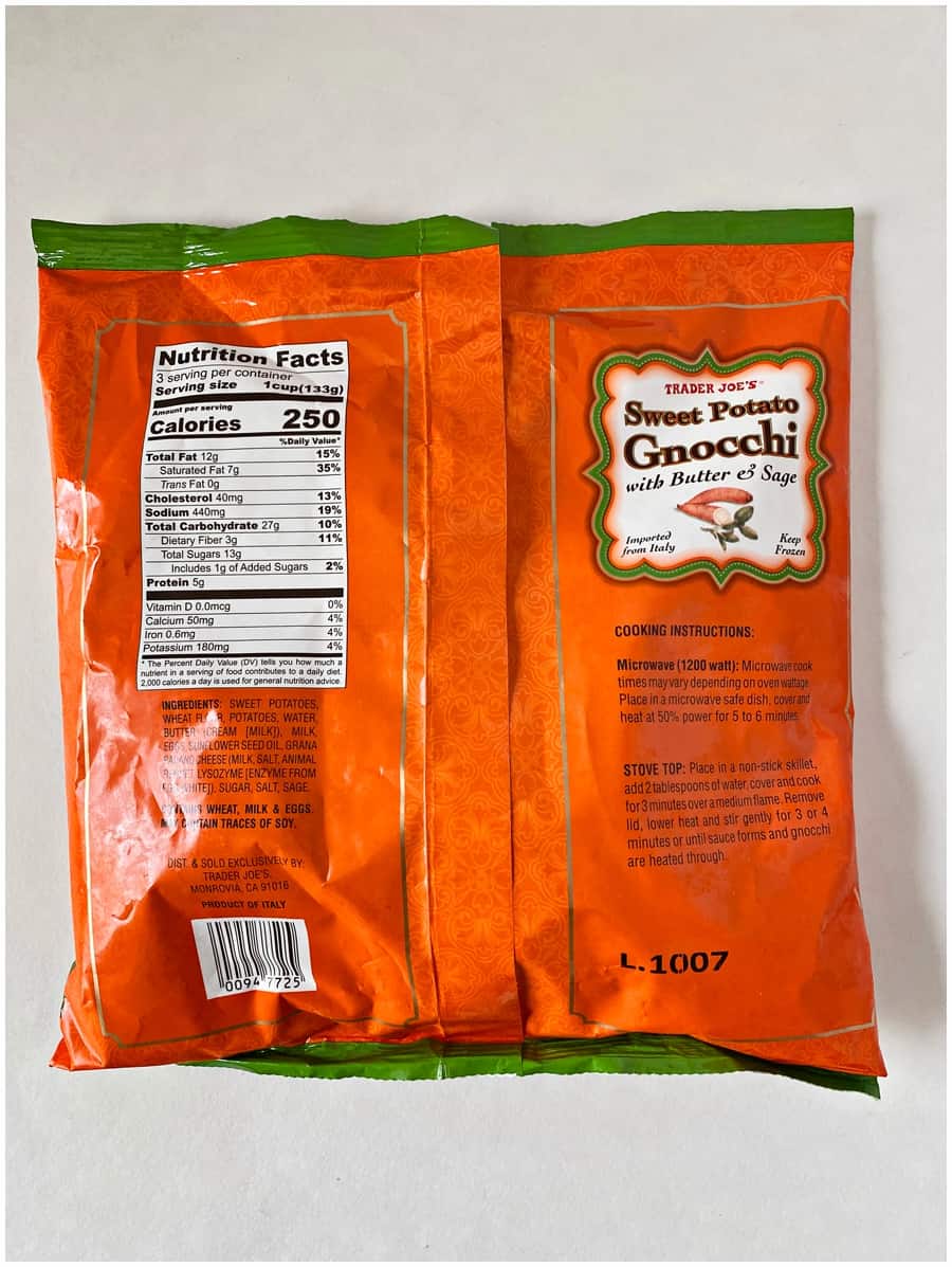 Trader Joe's Sweet Potato Gnocchi