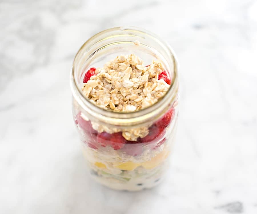 Easy Rainbow Overnight Oats Recipe