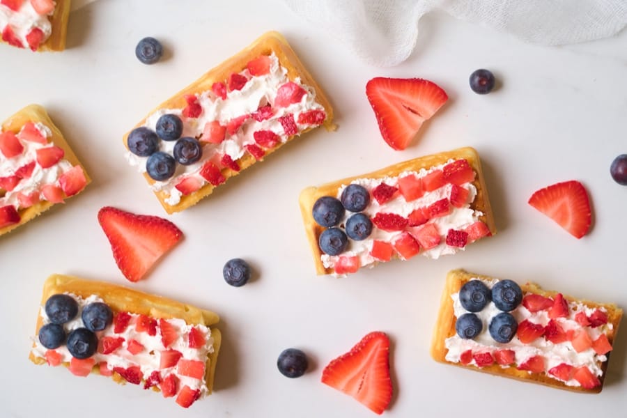 flag waffles patriotic treat 