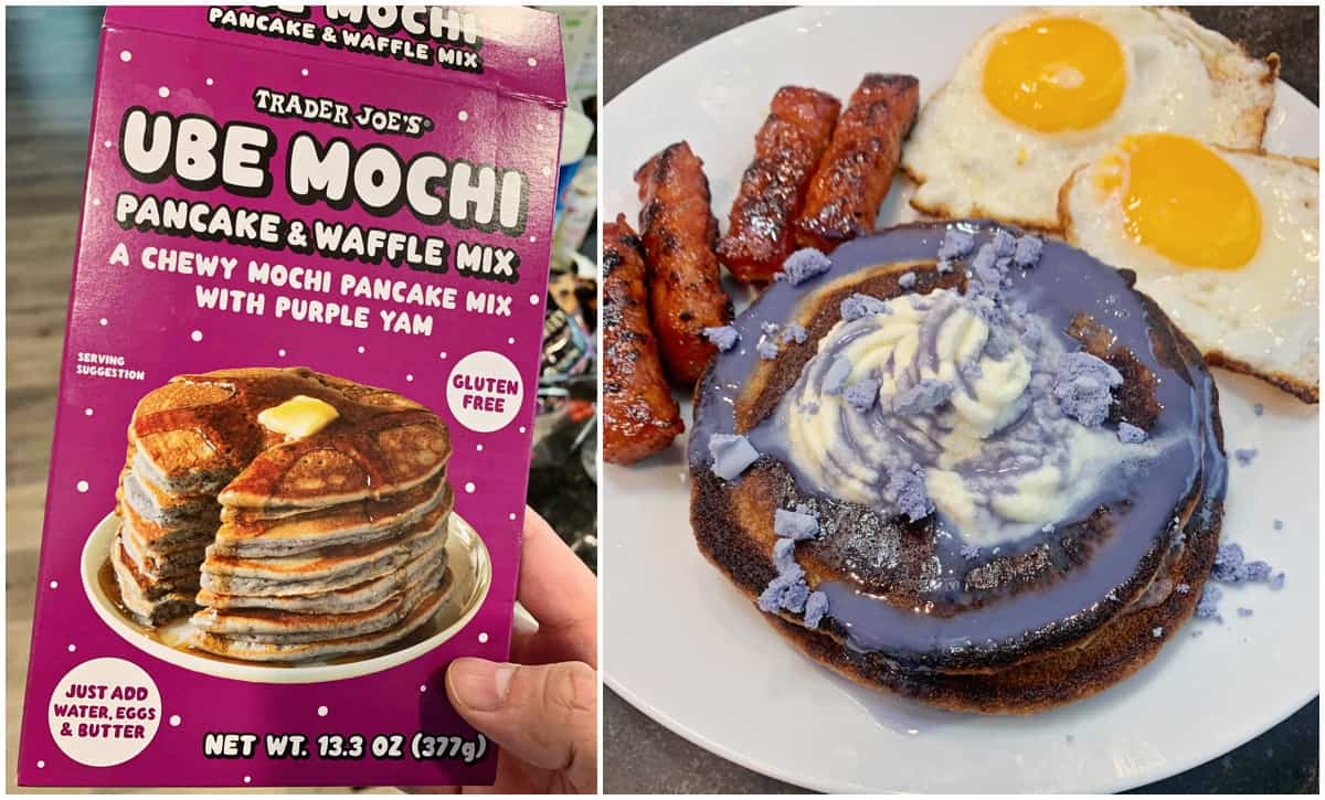 We Tried Trader Joe's Ube Mochi Pancake Mix And Made It Even More