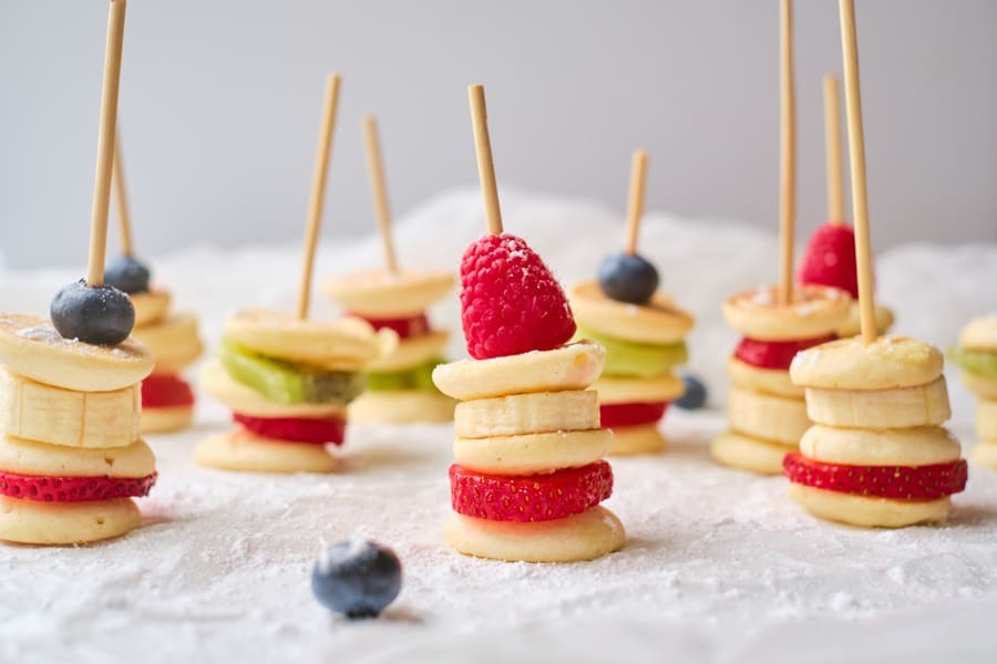 Fruit Mini Pancake Stacks