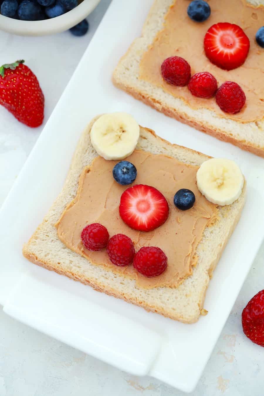 peanut butter bear toast