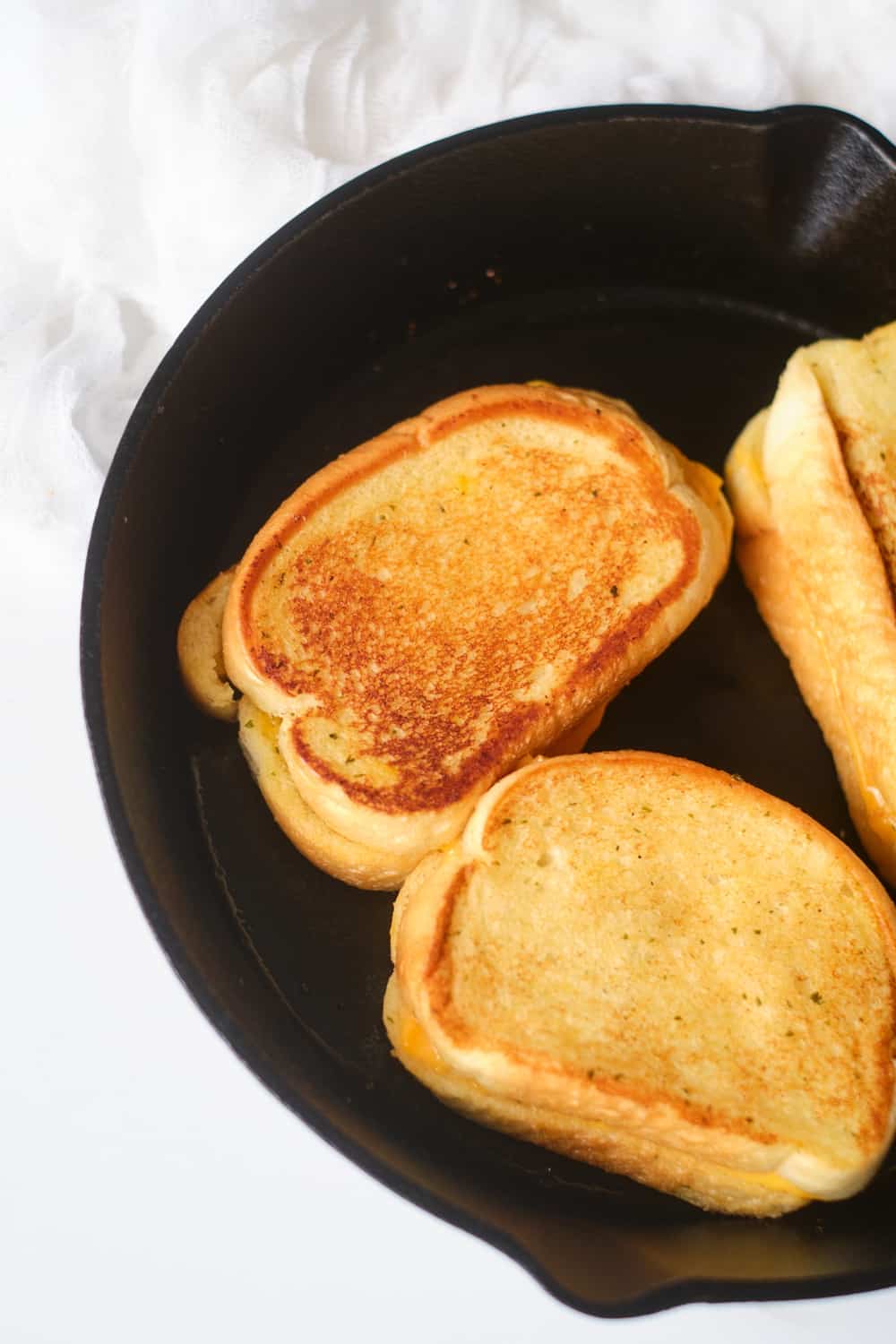 Garlic Bread Grilled Cheese Sandwich