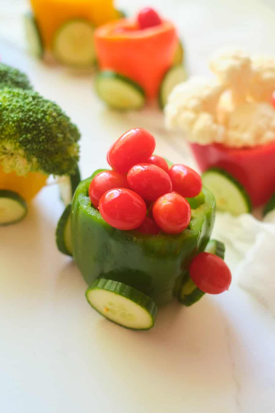 veggie train healthy snack for kids