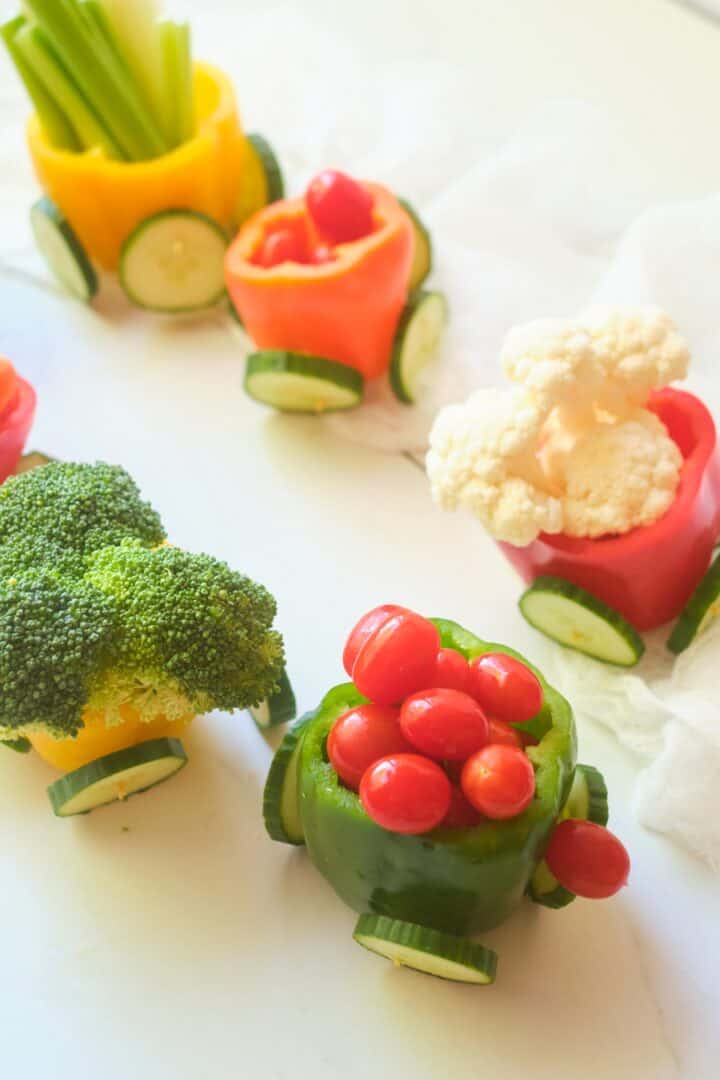 This Adorable Veggie Pepper Train is the Ultimate Healthy Snack For Kids