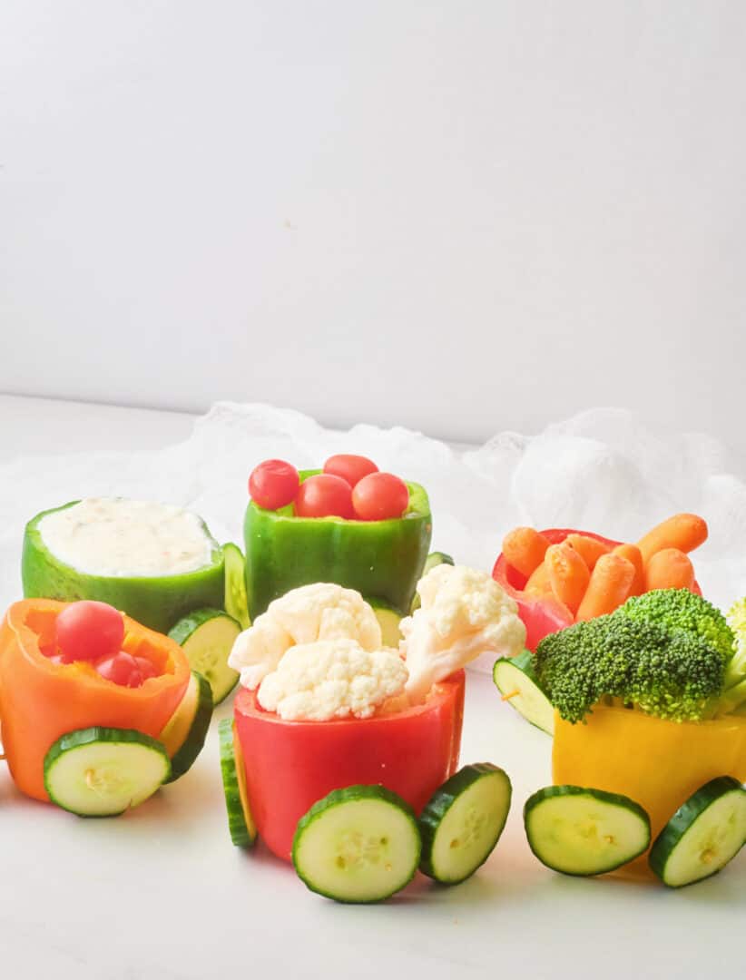 This Adorable Veggie Pepper Train is the Ultimate Healthy Snack For Kids