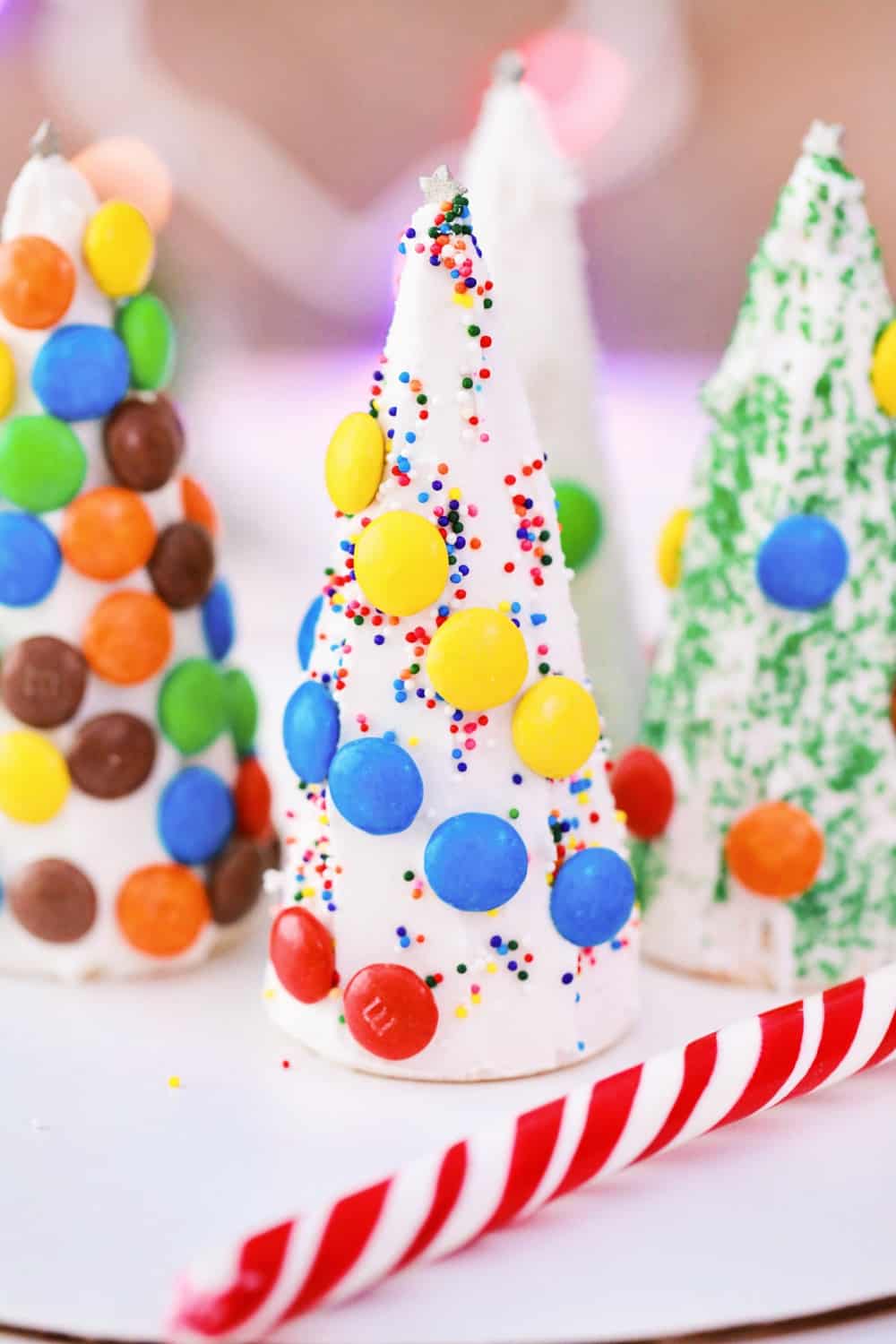 Christmas Treats For Kids - Ice cream Cone trees