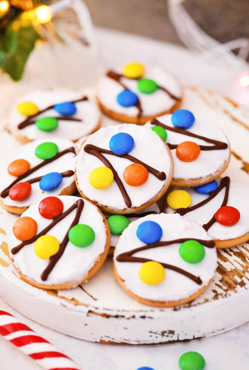 Christmas tree light cookies 