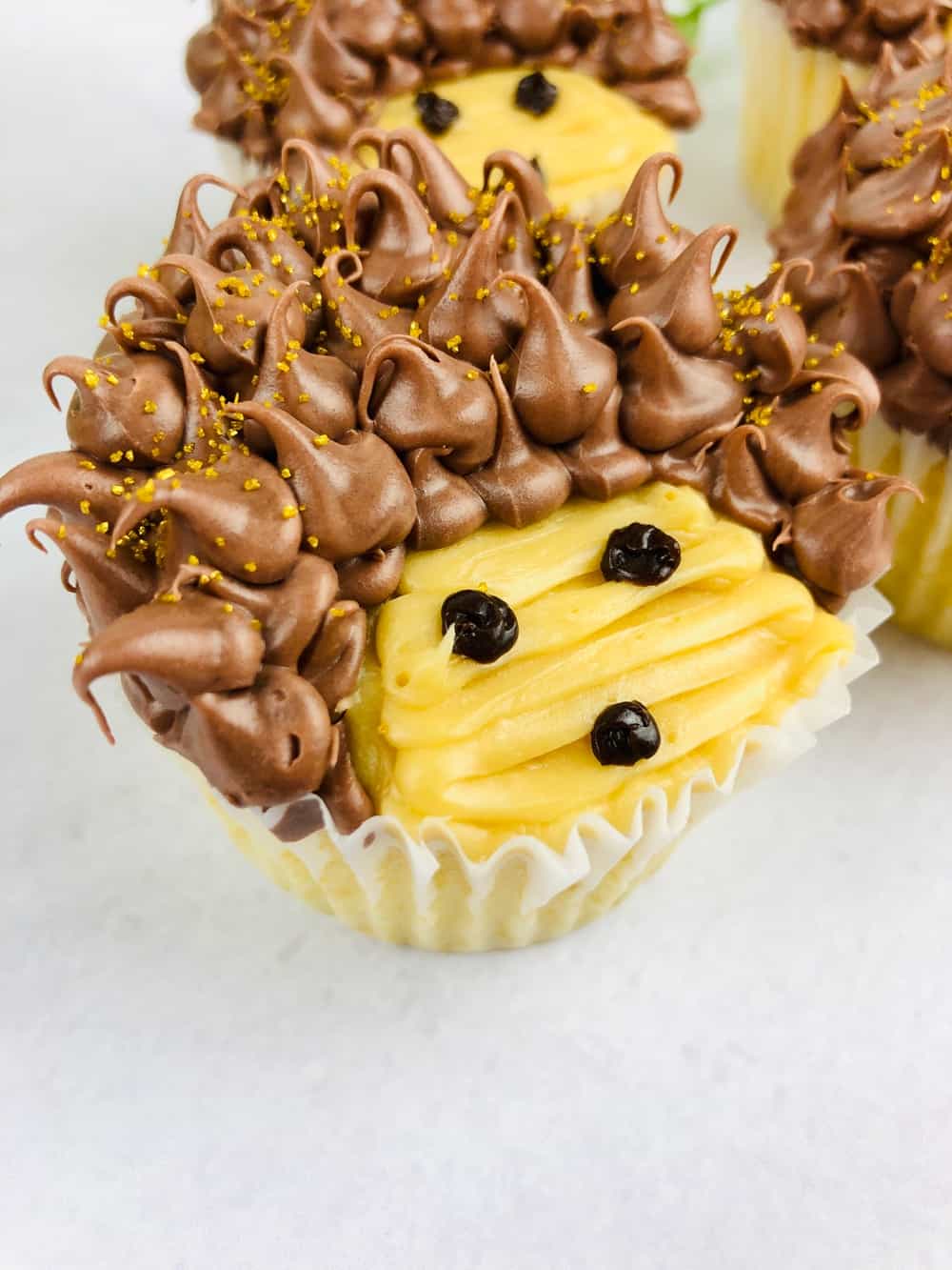 hedgehog cupcakes