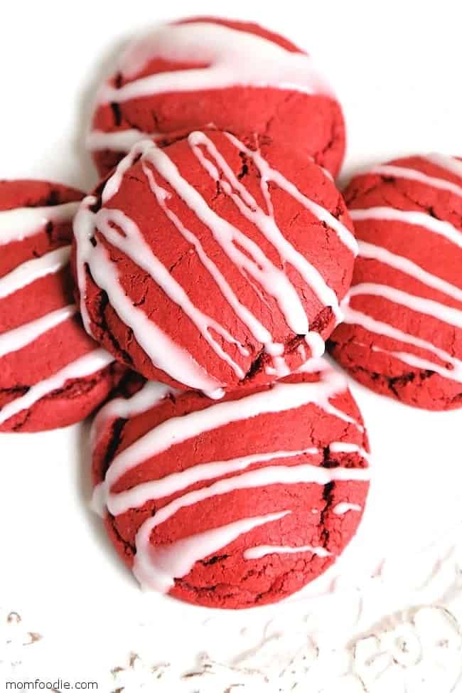 Red Velvet Cake Mix Cookies