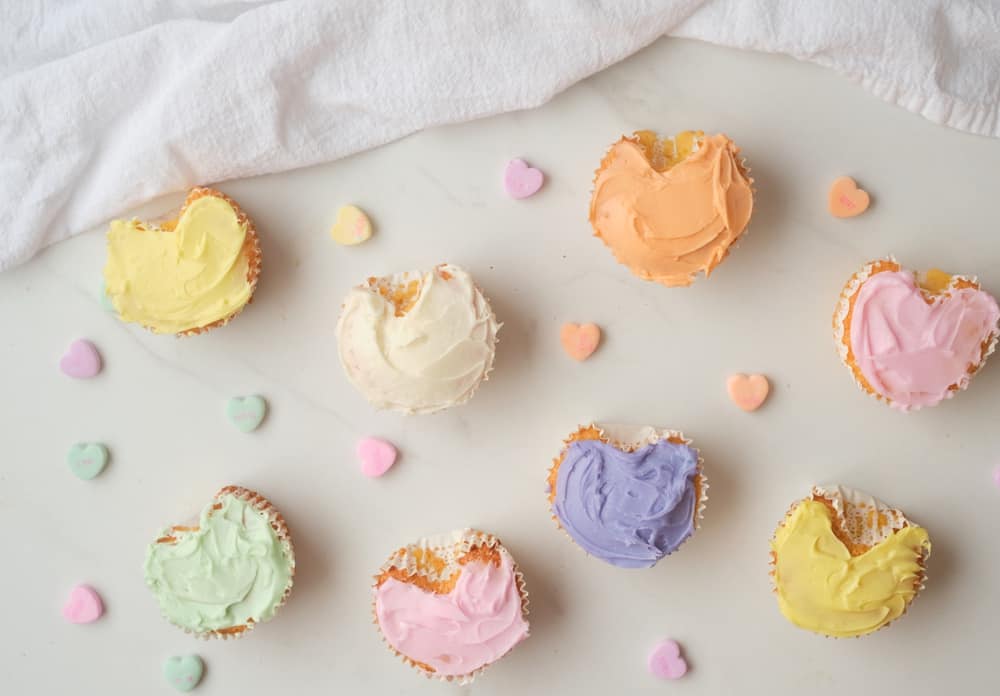 heart shaped cupcakes