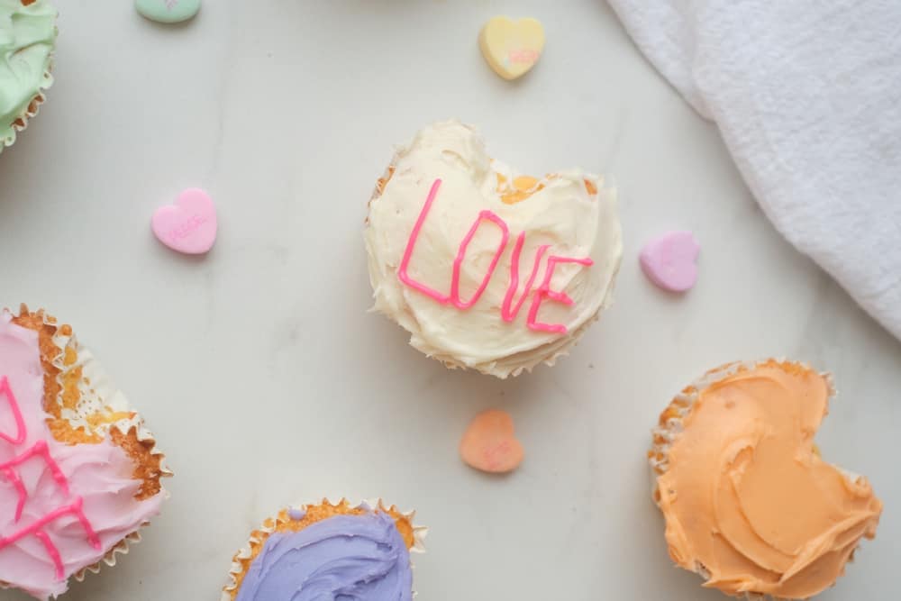 heart shaped cupcakes