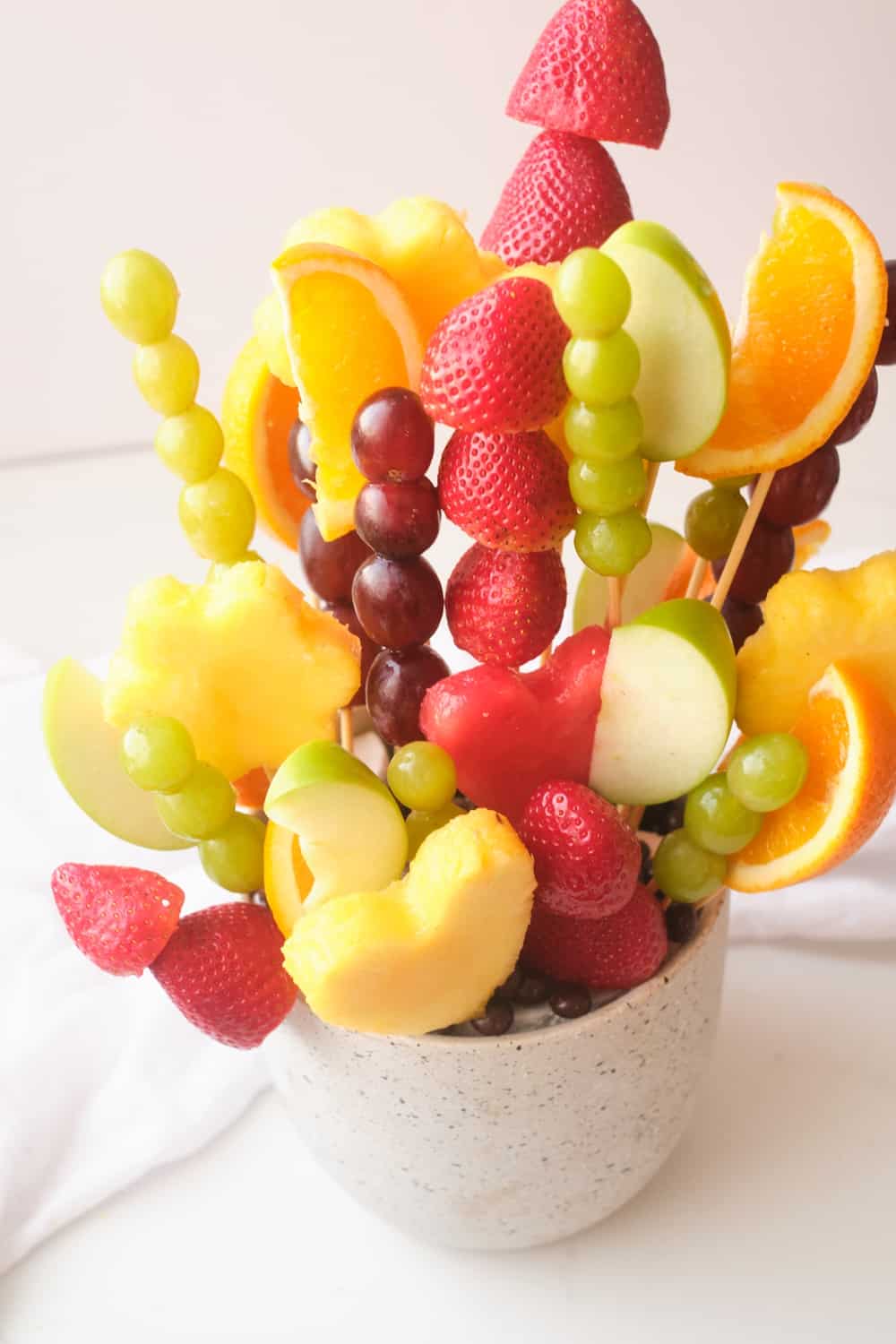 valentine fruit bouquet