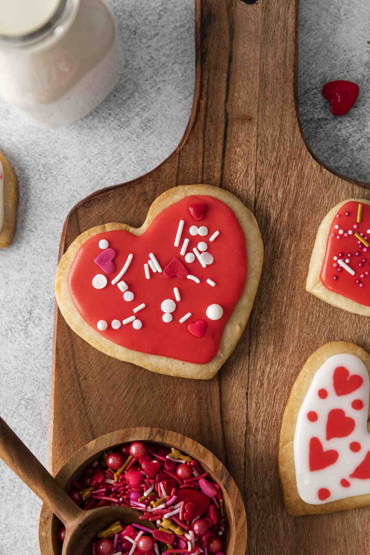 Iced Shortbread Valentine Cookies