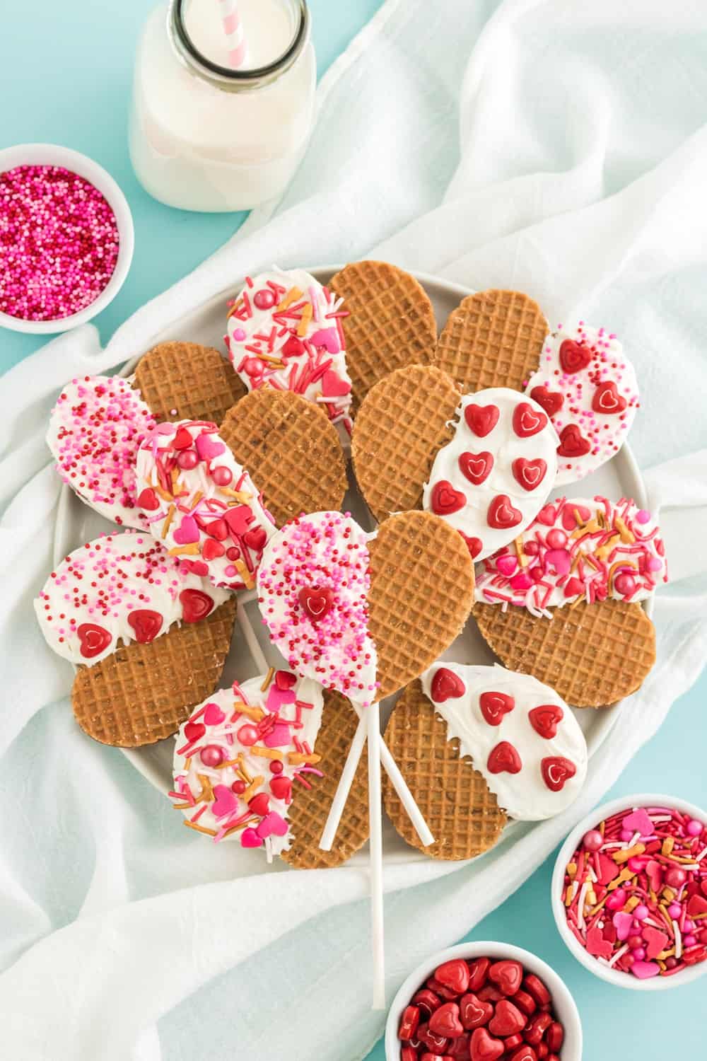 Heart-Shaped Waffle Cookies - Reluctant Entertainer