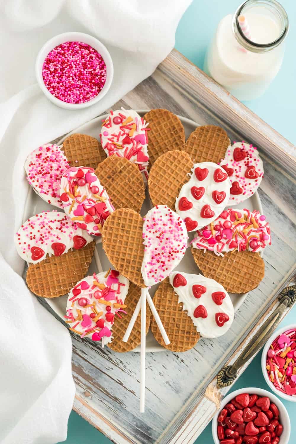  Valentine Waffle Pops