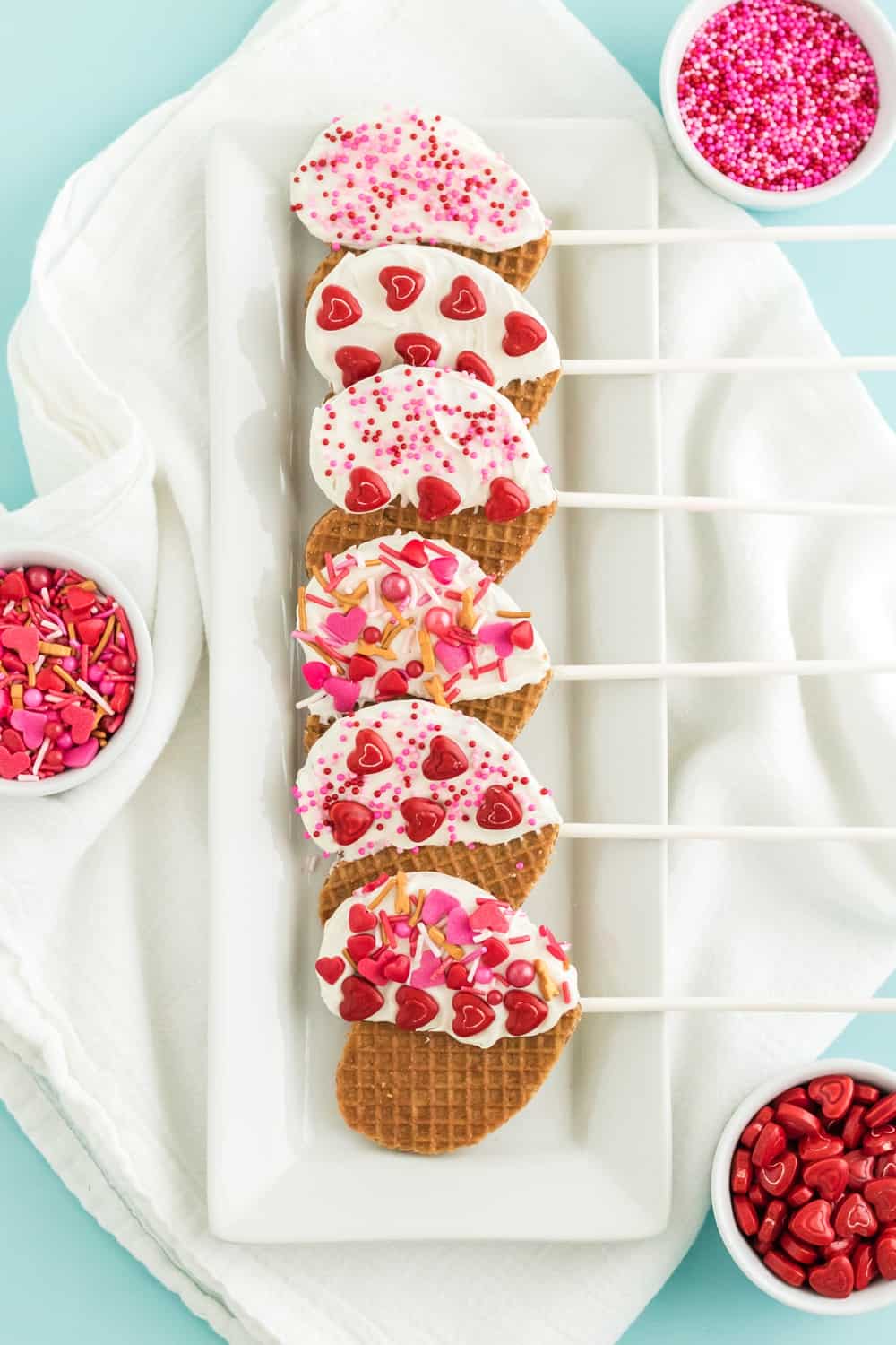  Valentine Waffle Pops