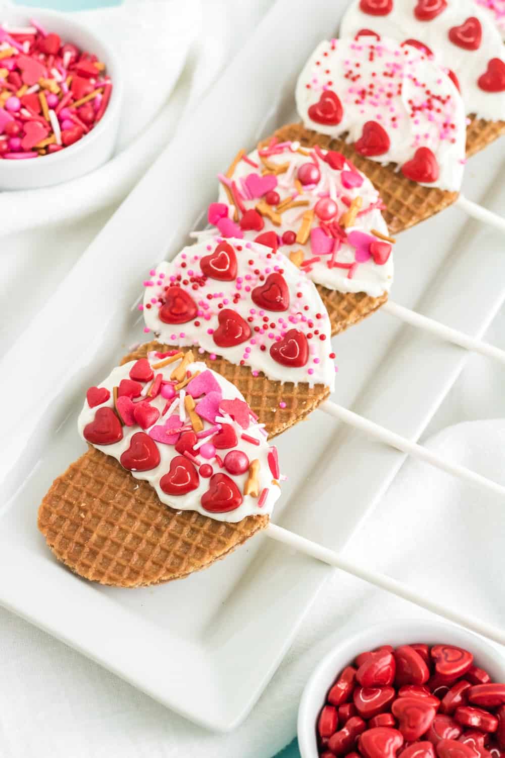  Valentine Waffle Pops