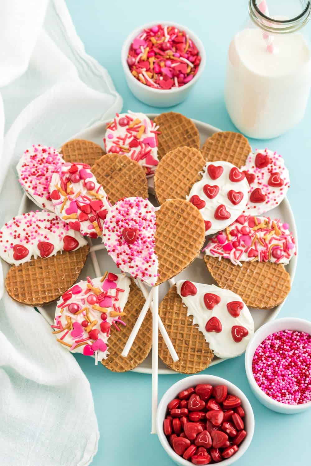 Valentine Waffle Pops