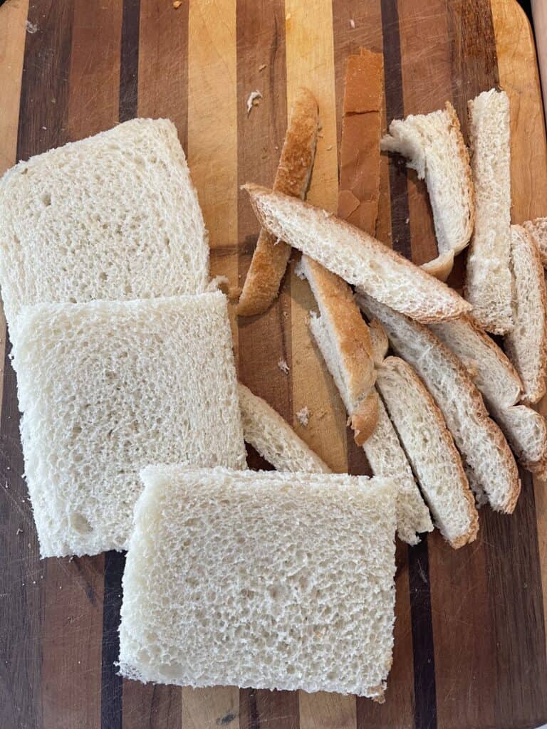 bread with crust cut off