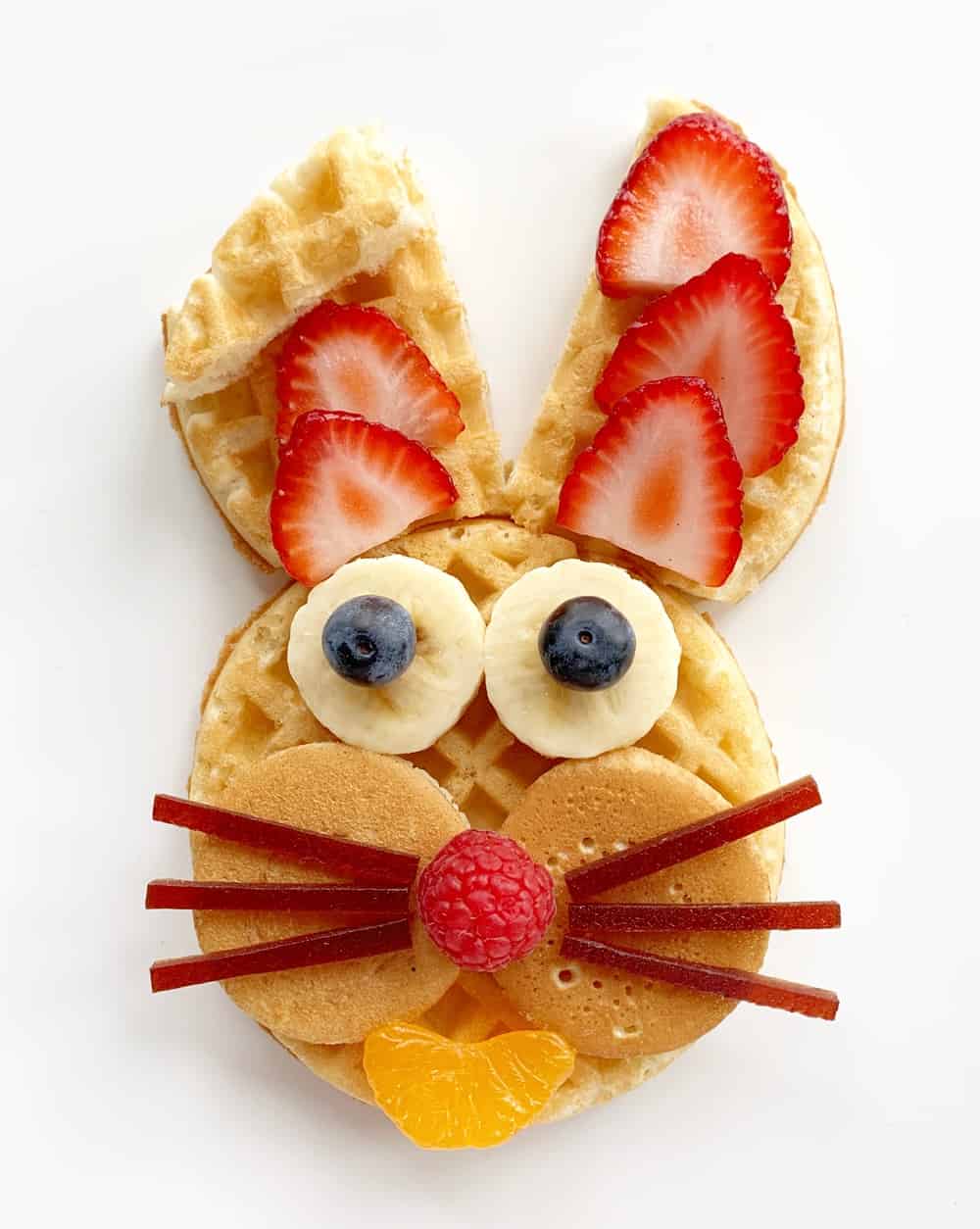 Easter breakfast bunny waffles
