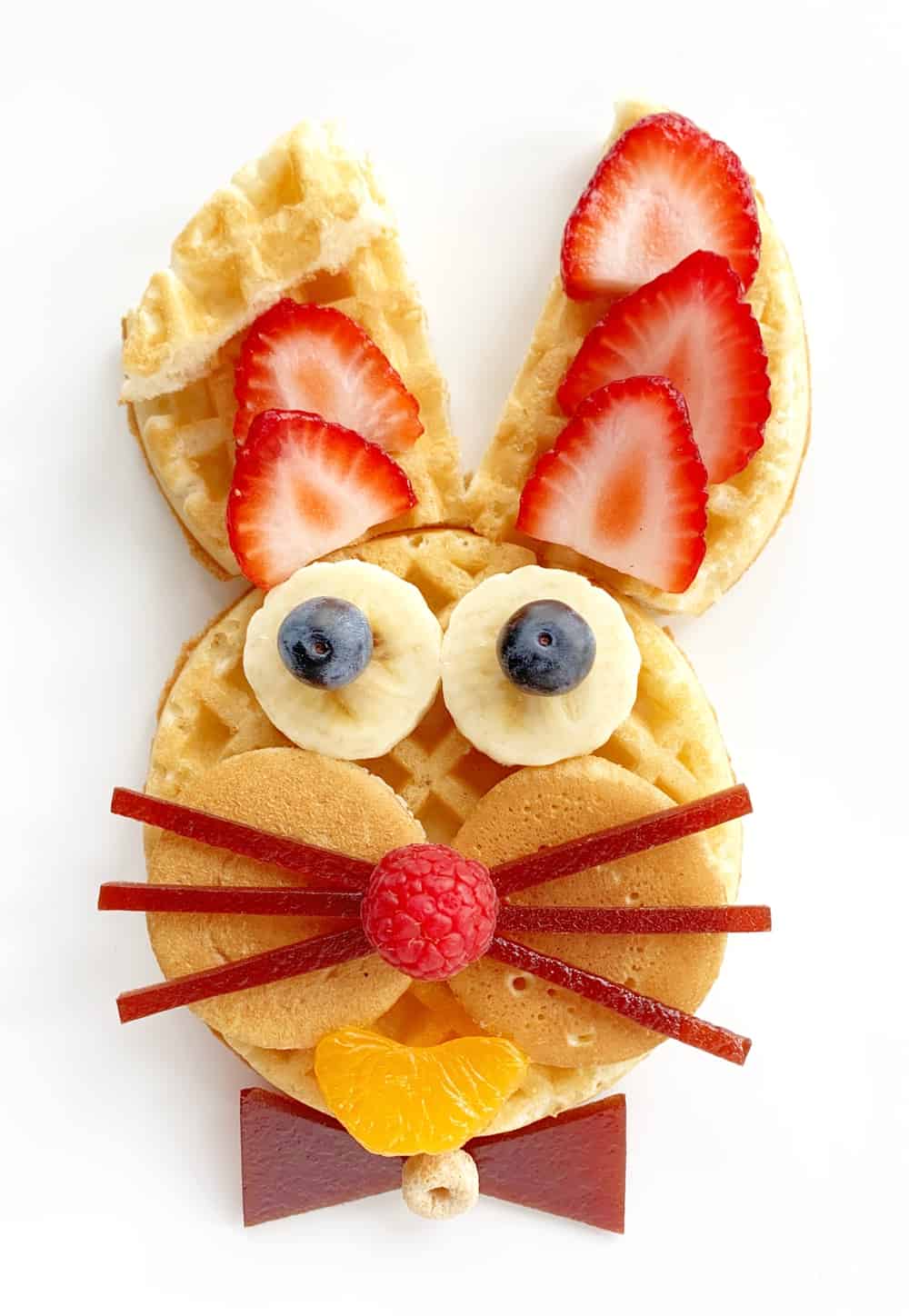 Easter breakfast bunny waffles