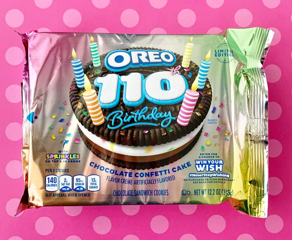 Oreo 110 Birthday Chocolate Confetti Cake Flavor