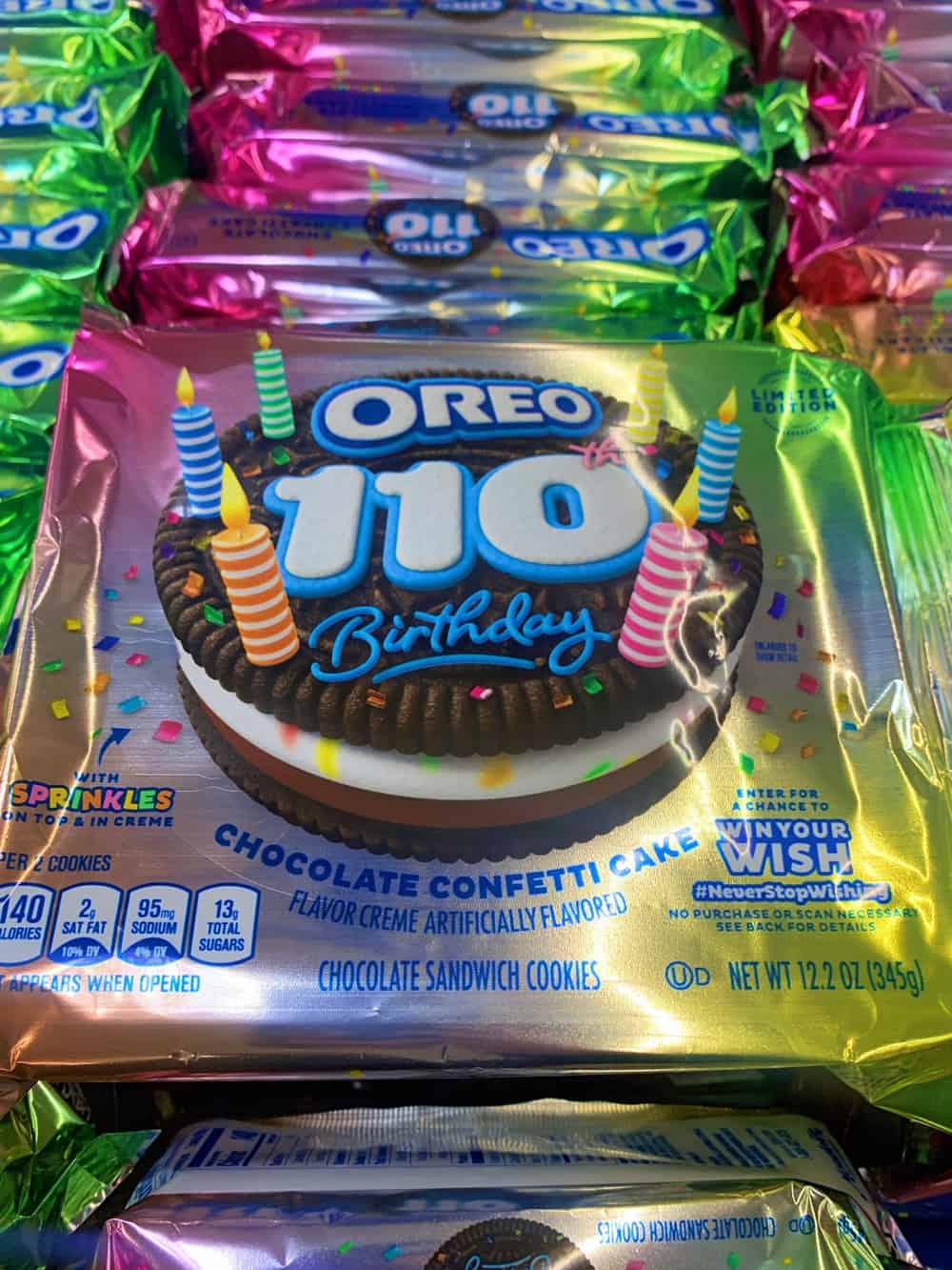 Oreo 110 Birthday Chocolate Confetti Cake Flavor