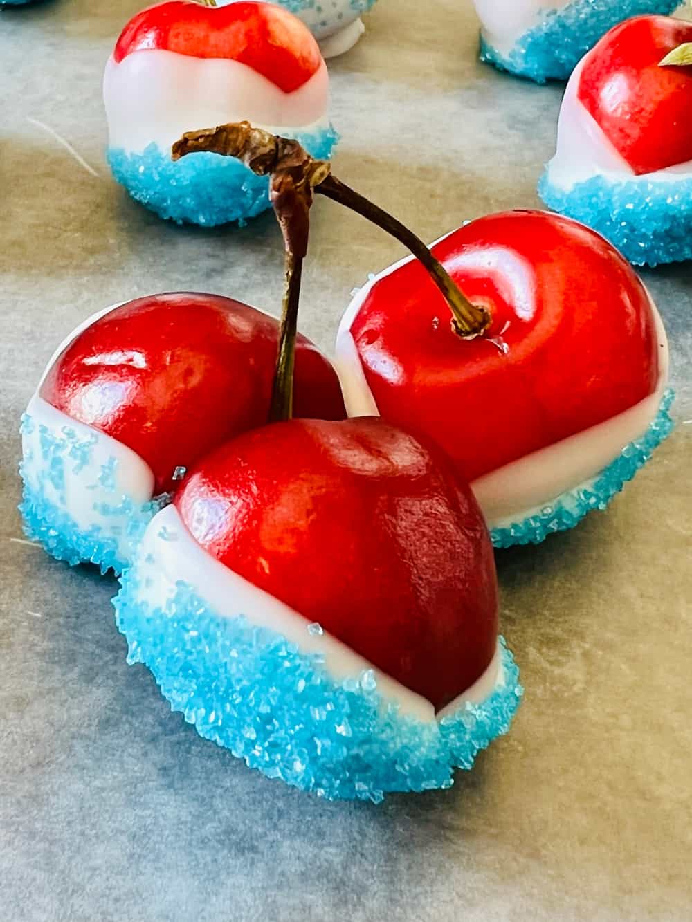 patriotic dessert chocolate cherries