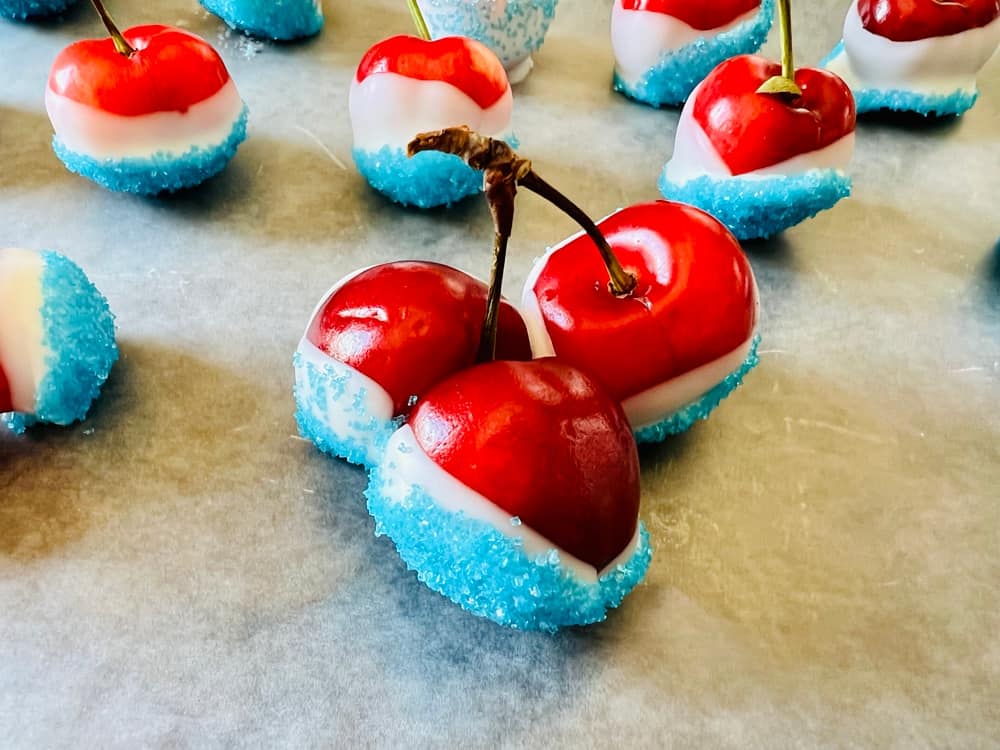 patriotic dessert chocolate cherries