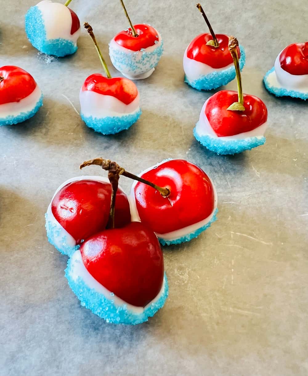 patriotic dessert chocolate cherries