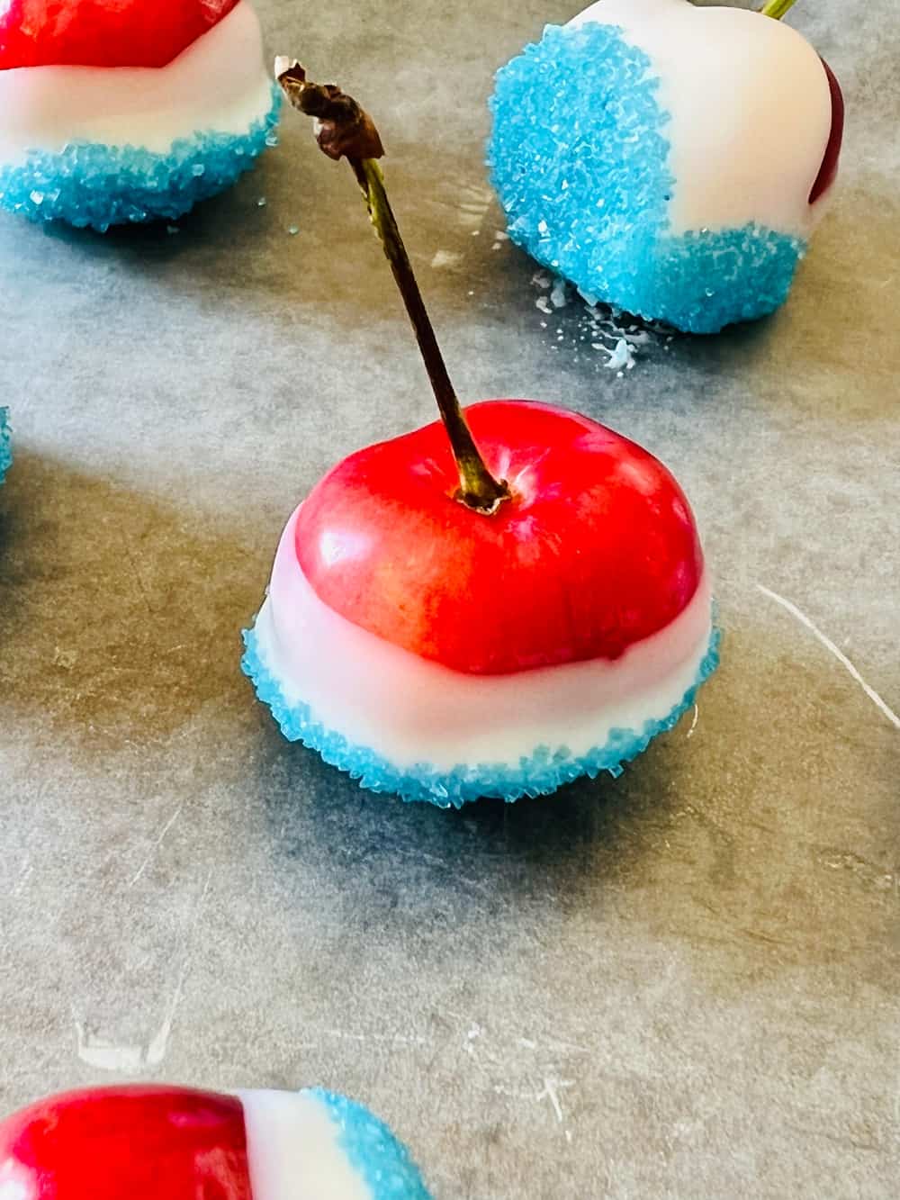 patriotic dessert chocolate cherries