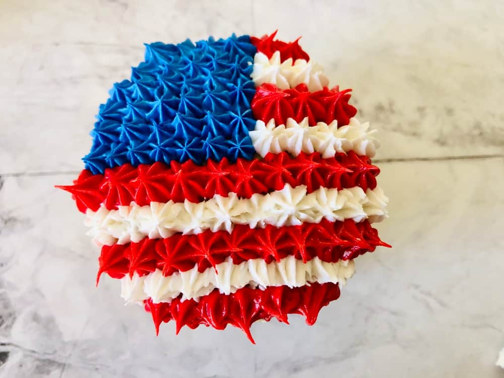 US Flag Cupcakes