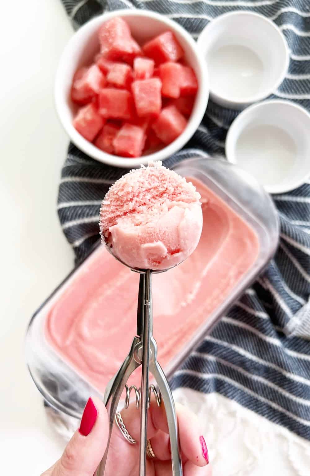 Two Ingredient Watermelon Ice Cream Recipe