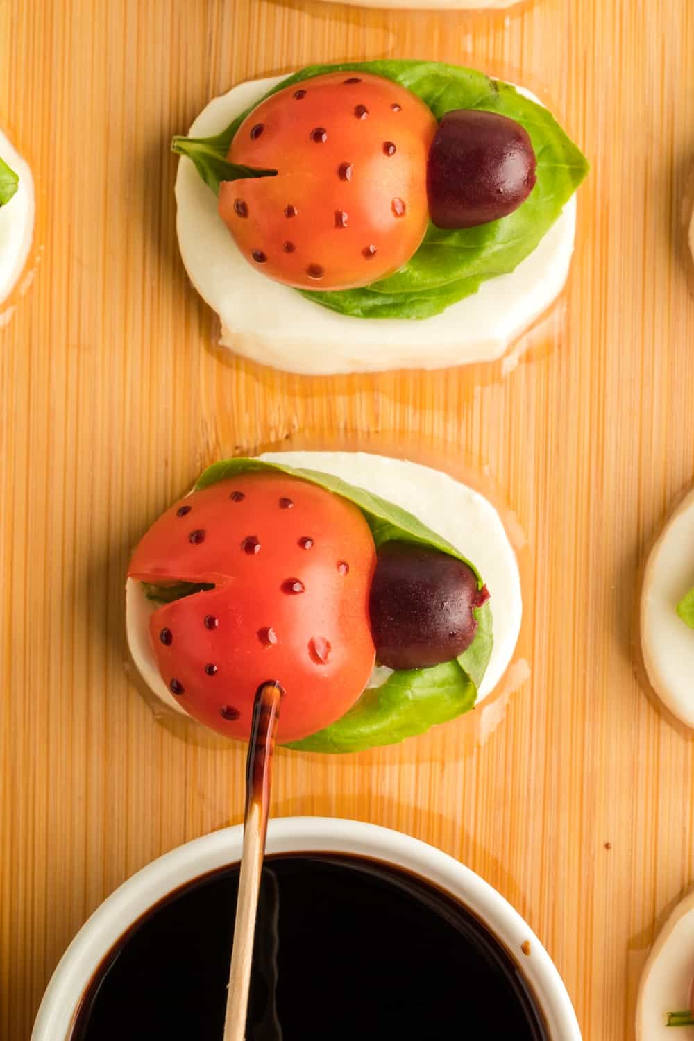 Ladybug Caprese Appetizers