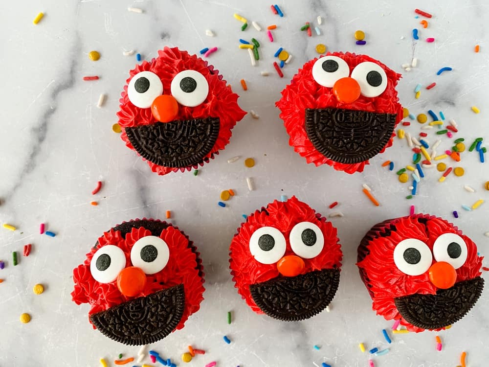 Elmo Cupcakes