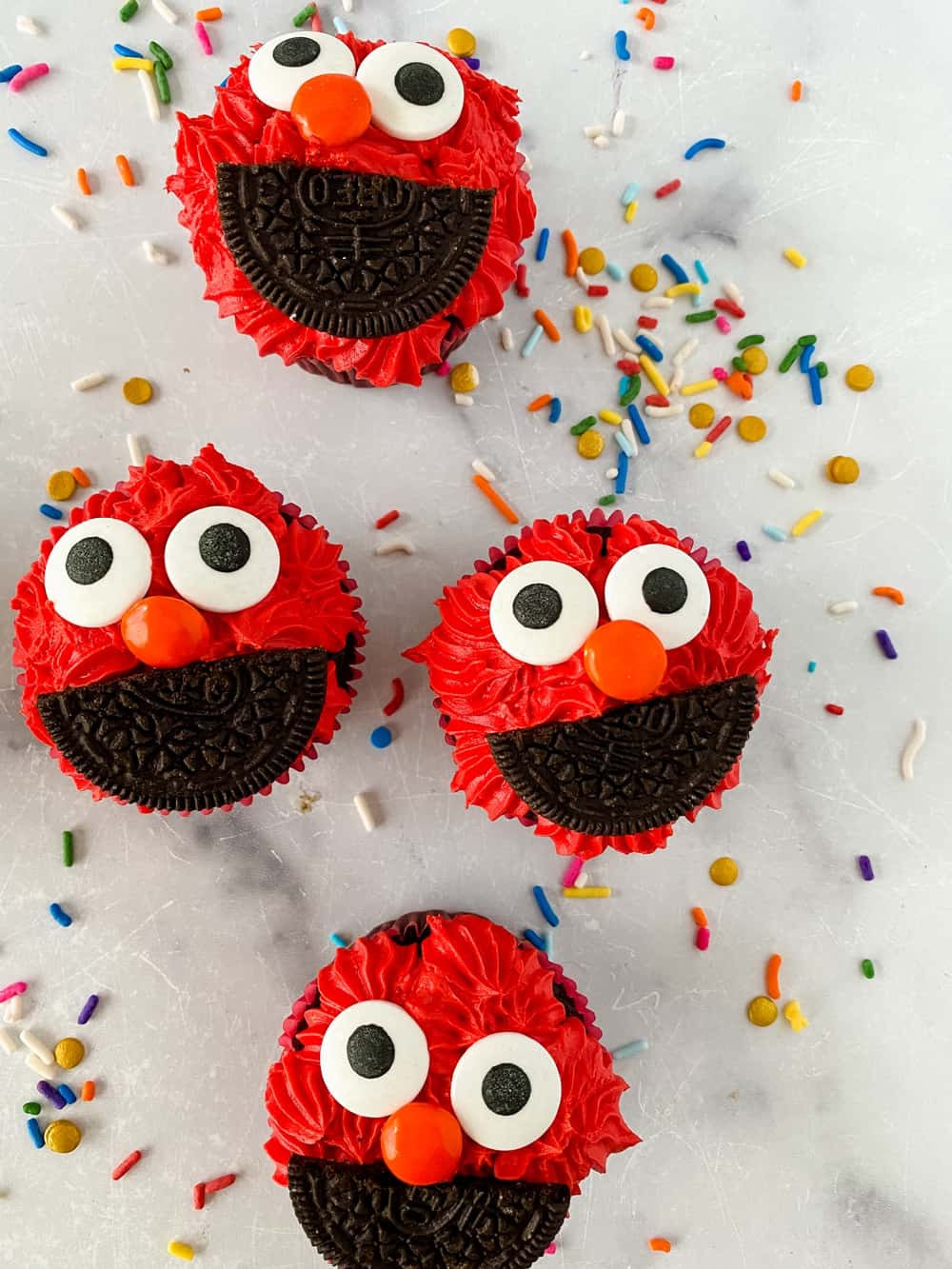 Elmo Cupcakes