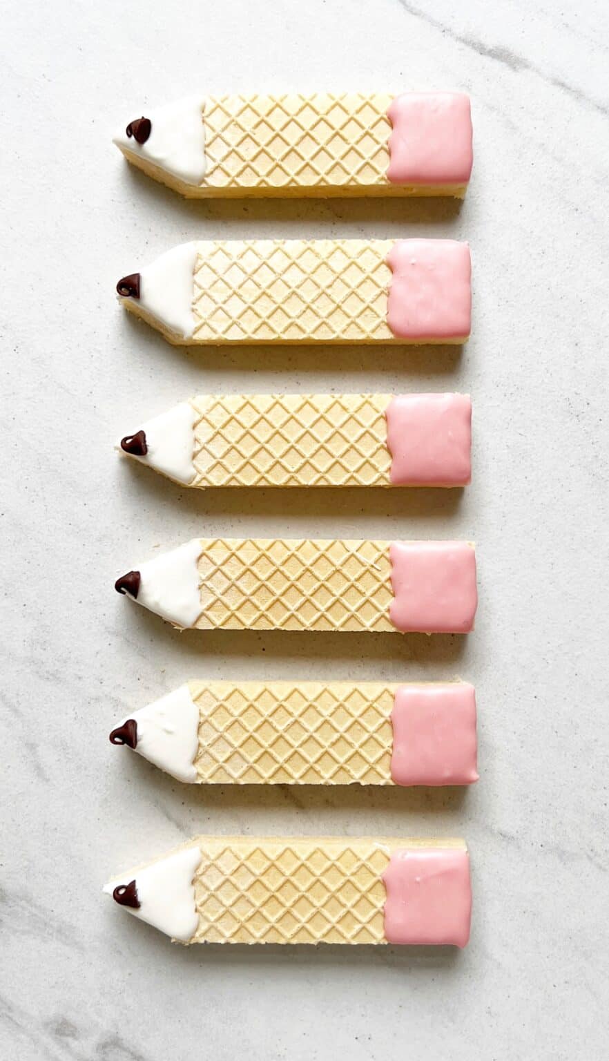 Cute Wafer Pencil Cookies - Back To School Treat