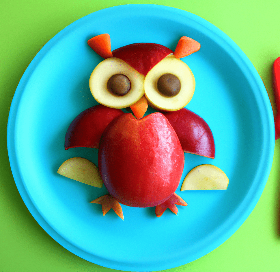 Apple Owl Food Art