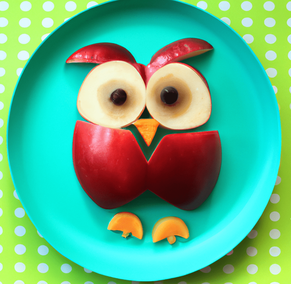 Apple Owl Food Art