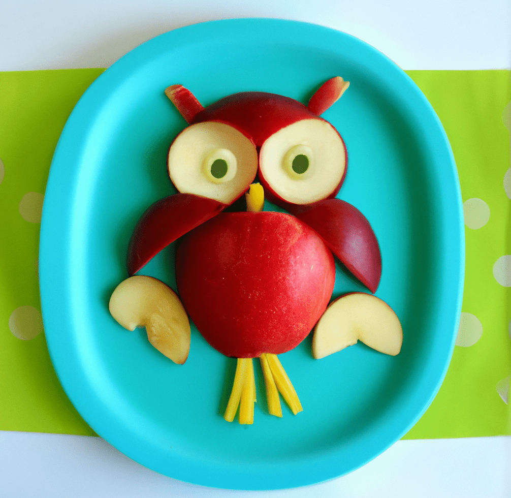 Apple Owl Food Art