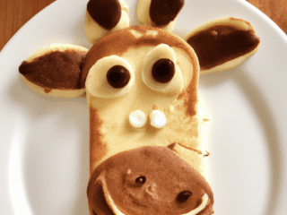 pancake giraffe food art