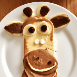 pancake giraffe food art