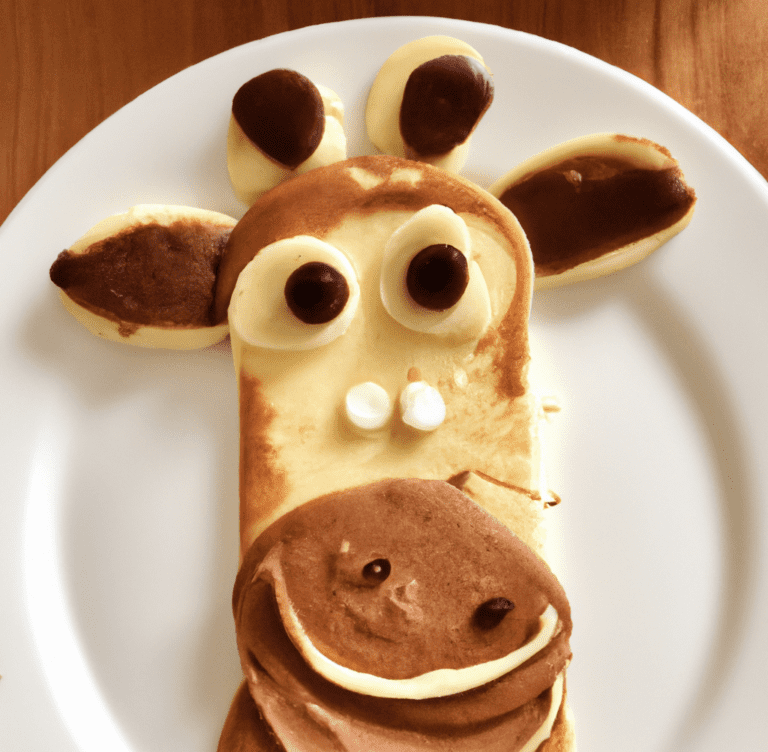 pancake giraffe food art