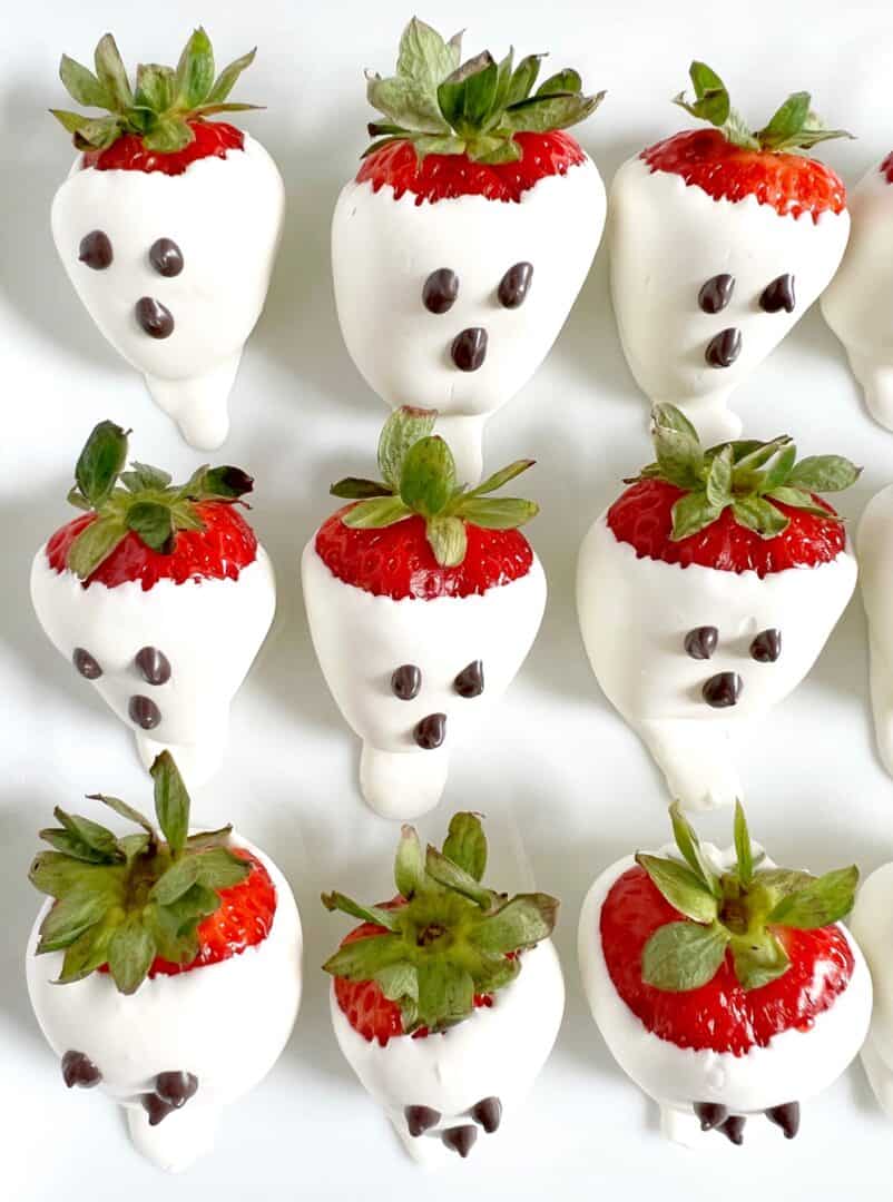 Spooky Ghost Strawberries And The Scary Part, Only 3 Ingredients