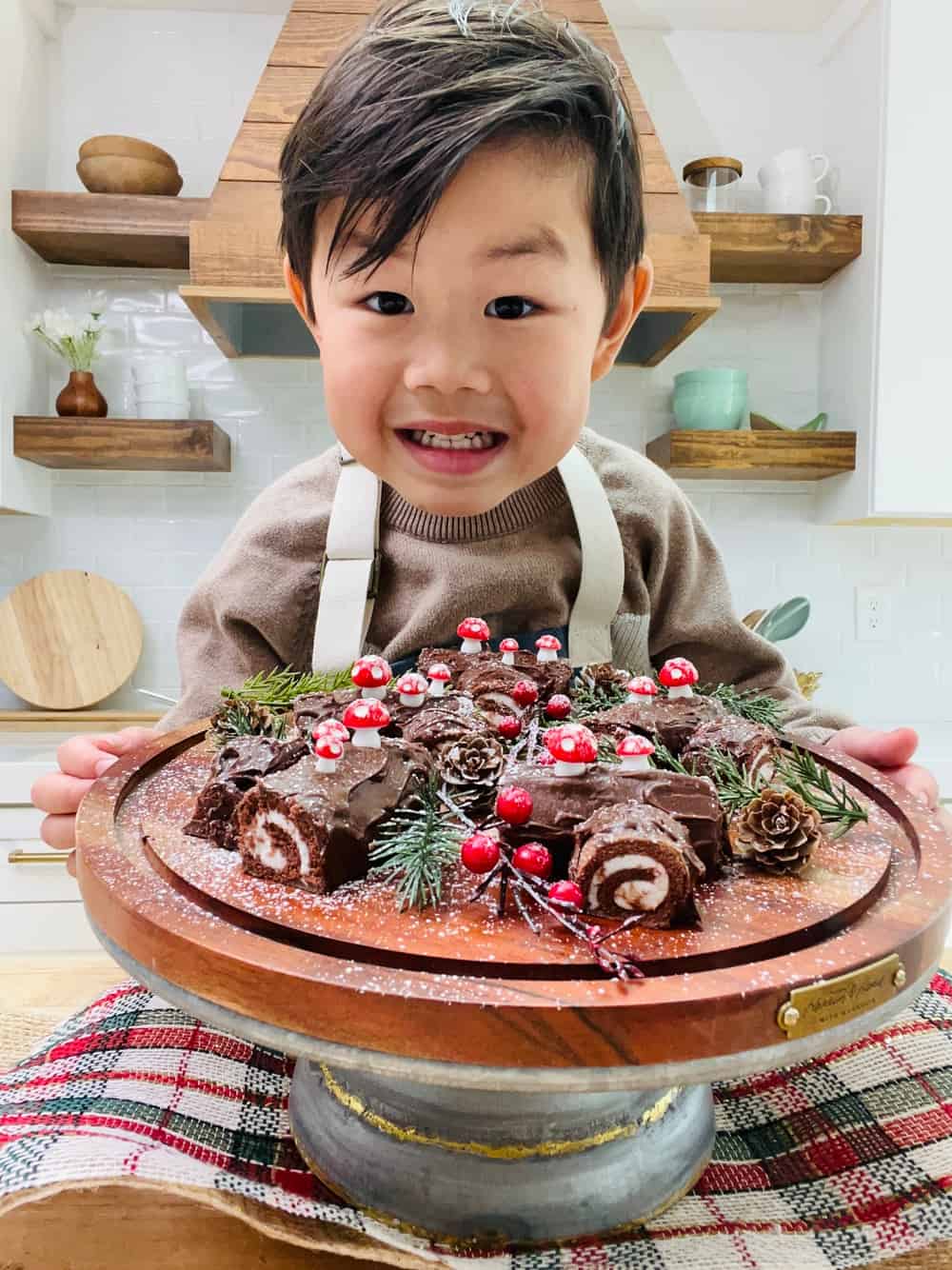 Mini Mocha Yule Log Cakes (Bûche de Noël) 