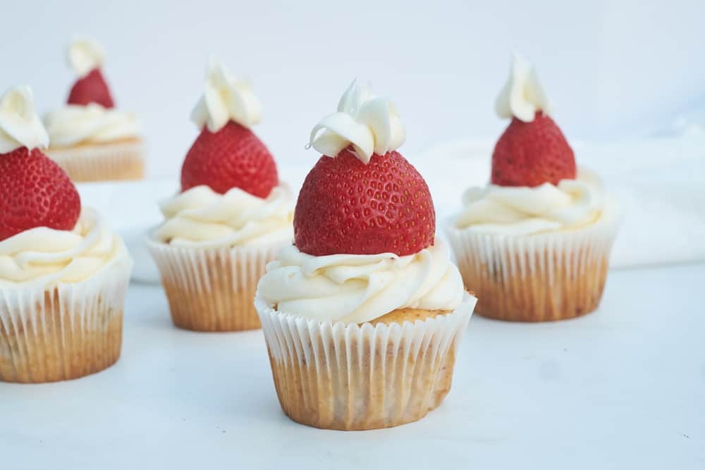 Santa Strawberry Cupcakes